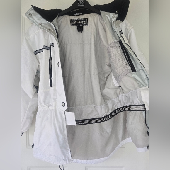 Obermeyer Black White Paris Ski Snowboarding Winter Jacket Coat Women’s sz 12 - Picture 9 of 17